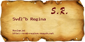 Sváb Regina névjegykártya